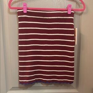 Gianni Bini Red and White Mini Pencil Skirt